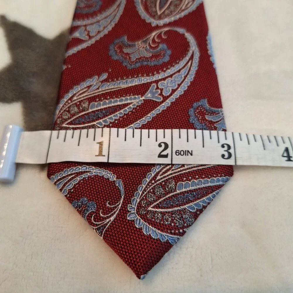 Westbury 100% Silk Mens Neck Tie Red‎ And Blue Paisley Design Business Casual